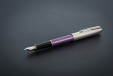 Ручка перьевая Parker Sonnet Sand Blasted Metal&Violet Lacquer