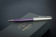 Ручка шариковая Parker Sonnet Sand Blasted Metal&Violet Lacquer