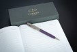 Ручка шариковая Parker Sonnet Sand Blasted Metal&Violet Lacquer