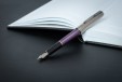 Ручка перьевая Parker Sonnet Sand Blasted Metal&Violet Lacquer