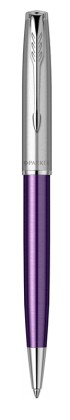 Ручка шариковая Parker Sonnet Sand Blasted Metal&Violet Lacquer