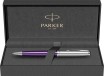 Ручка шариковая Parker Sonnet Sand Blasted Metal&Violet Lacquer